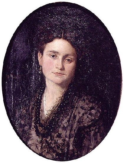 Ignacio Pinazo Camarlench Retrato de Dona Teresa Martinez, esposa del pintor oil painting image
